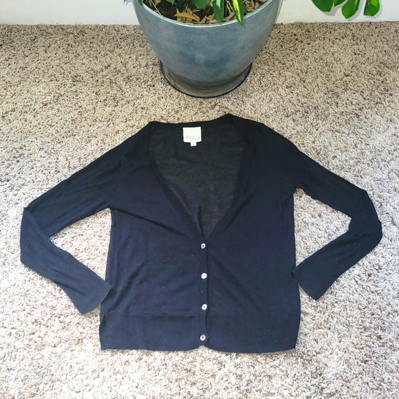 Olive & Oak Cardigan Sheer Back Women's Sz Med - Picture 1 of 11